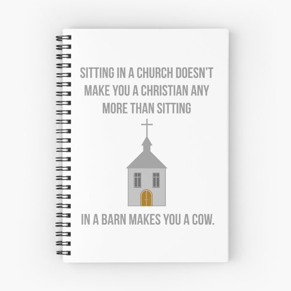 Item preview, Sitting in church doesn’t make you Christian, religious hypocrisy design   designed and sold by Rachel the Artist .