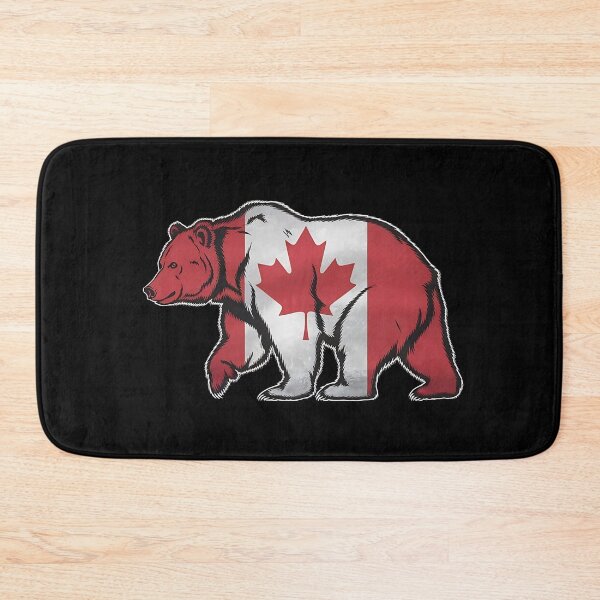 Item preview,  Maple Leaf Patriotic Grizzly Bear Canada Flag - Elbows up  designed and sold by Smix Pixels.