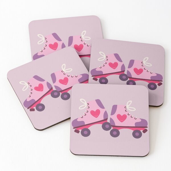 Item preview, Illustration with Roller Skates and Heart Pattern	 designed and sold by AlginaPugachova.