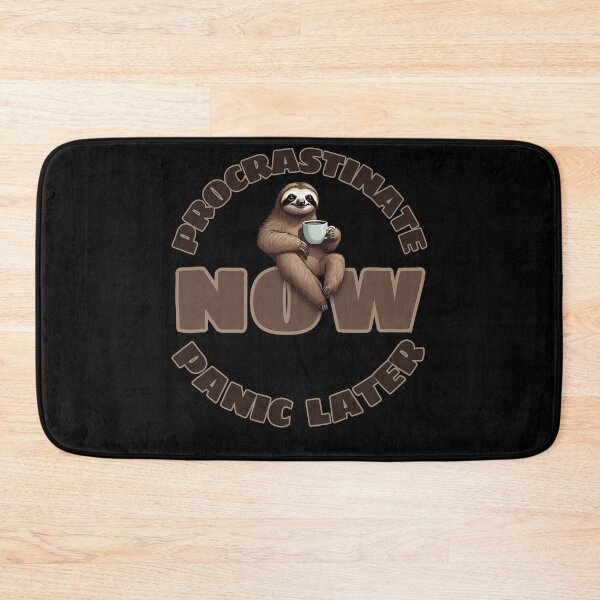 Item preview, Procrastinate Now, Panic Later – Funny Sloth Coffee Lover designed and sold by MixedVibes Co..