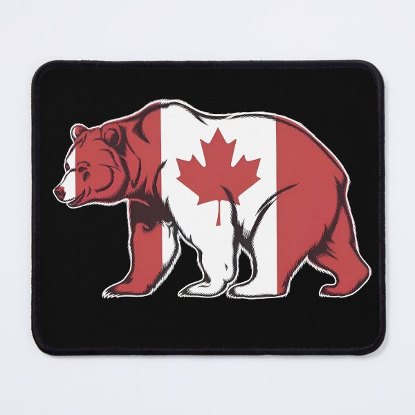 Item preview, Maple Leaf Patriotic Grizzly Bear Canada Flag - Elbows up designed and sold by Smix Pixels.