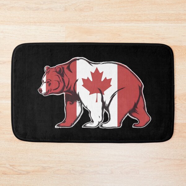 Item preview,  Maple Leaf Patriotic Grizzly Bear Canada Flag - Elbows up  designed and sold by Smix Pixels.