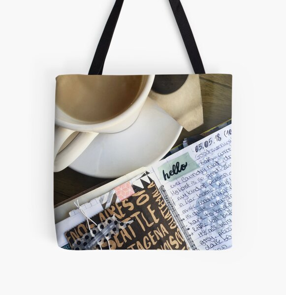 REISETAGEBUCH Allover-Print Tote Bag