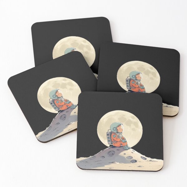 Item preview, Contemplative Astronaut on the Moon designed and sold by SuperNerdStore.