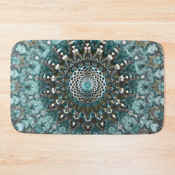 Item preview, Green Tie Dye Deadhead Mandala spiritual meditation chakra designed and sold by AuroraXGreen.