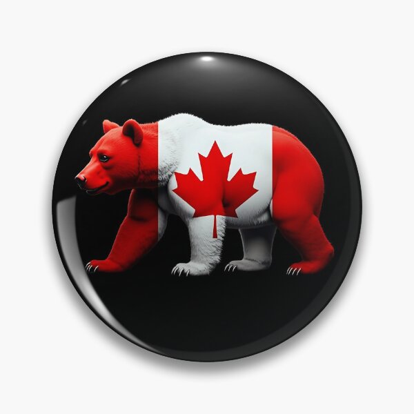 Item preview, Maple Leaf Patriotic Grizzly Bear Canada Flag - Elbows up  designed and sold by Smix Pixels.