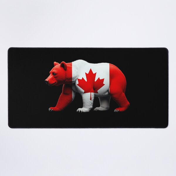 Item preview, Maple Leaf Patriotic Grizzly Bear Canada Flag - Elbows up designed and sold by Smix Pixels.