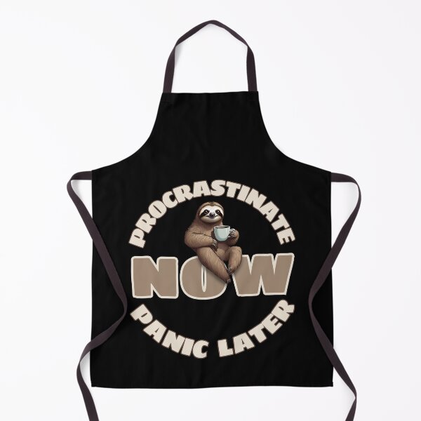 Item preview, Procrastinate Now, Panic Later – Funny Sloth Coffee Lover designed and sold by MixedVibes Co..