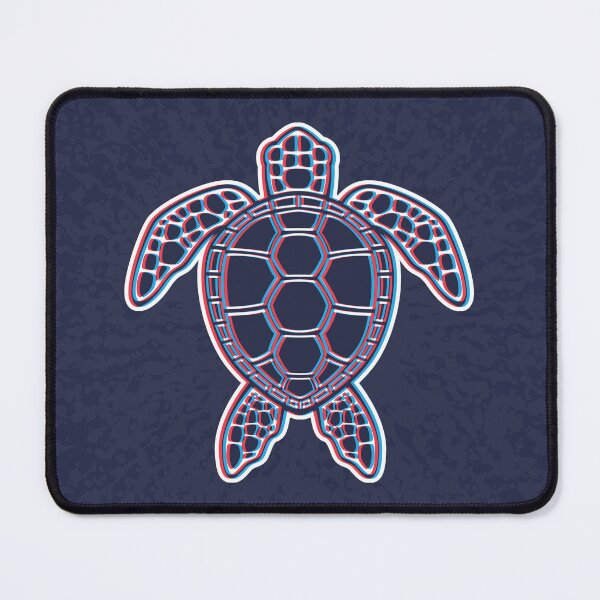 Item preview, Red And Blue Anaglyph 3D Glitch Effect Sea Turtle designed and sold by fizzgig.