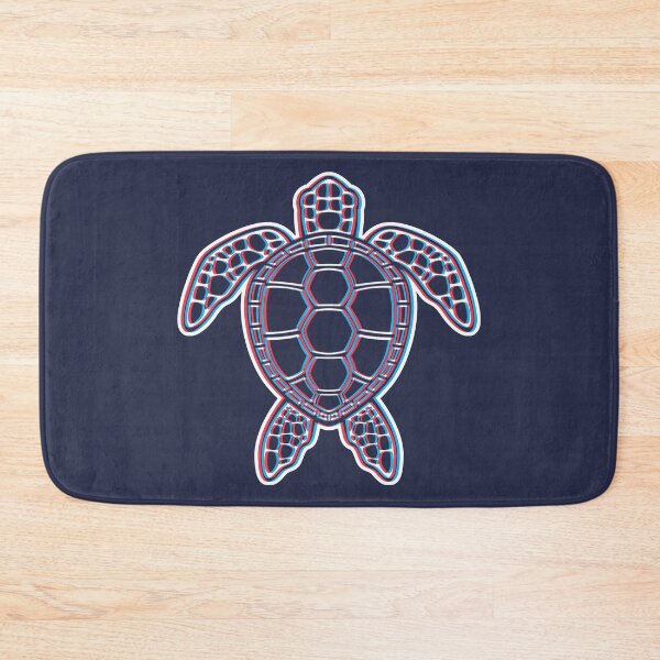 Item preview, Red And Blue Anaglyph 3D Glitch Effect Sea Turtle designed and sold by fizzgig.