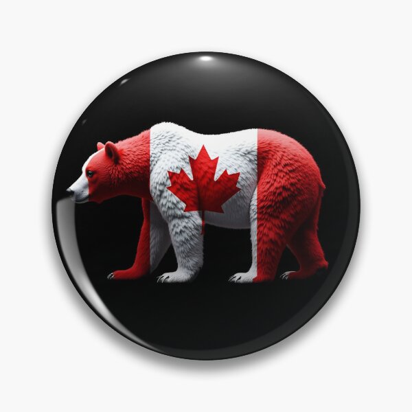 Item preview, Maple Leaf Patriotic Grizzly Bear Canada Flag - Elbows up  designed and sold by Smix Pixels.