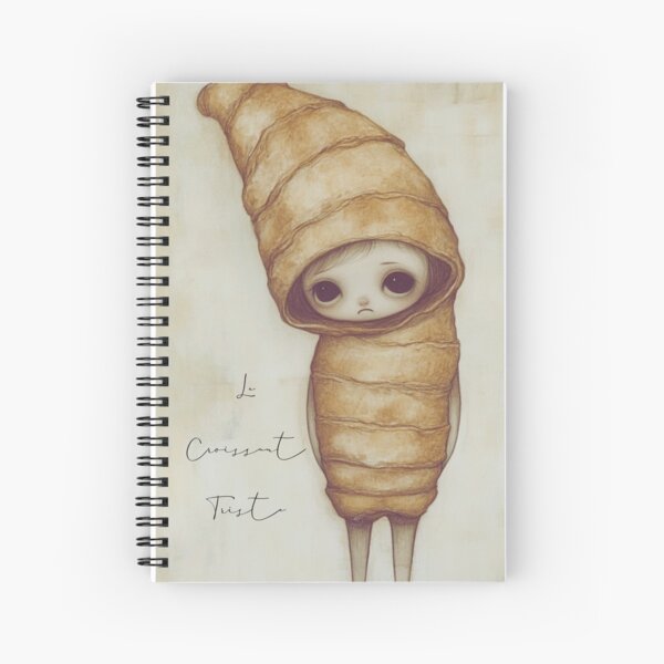 Item preview, Le Croissant Triste The Sad Croissant Whimsical Food Art designed and sold by DreamSculptress.
