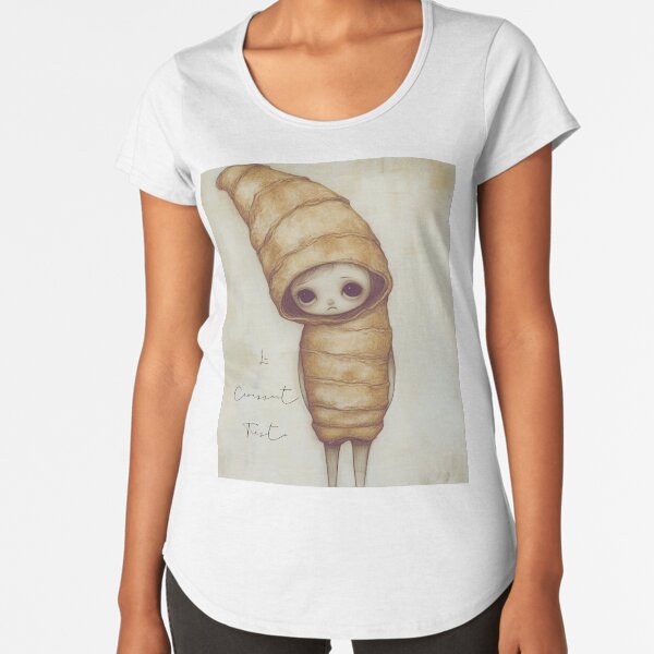 Item preview, Le Croissant Triste The Sad Croissant Whimsical Food Art designed and sold by DreamSculptress.