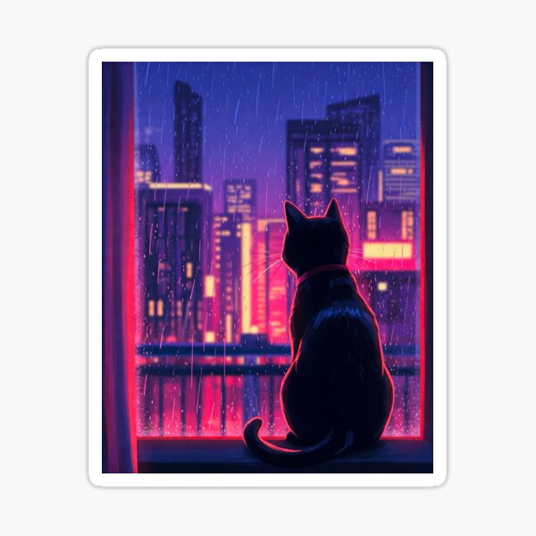 Item preview, Cat looking at the big city designed and sold by Dothestarkman.