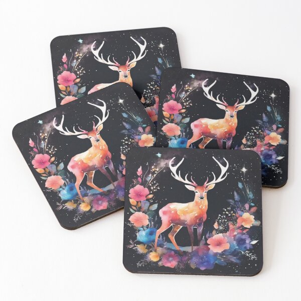 Item preview, Deer with flowers designed and sold by CreationbyVona.