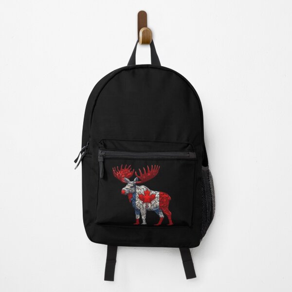 Item preview, Maple Leaf Patriotic Moose Canada Flag - Elbows up designed and sold by Smix Pixels.