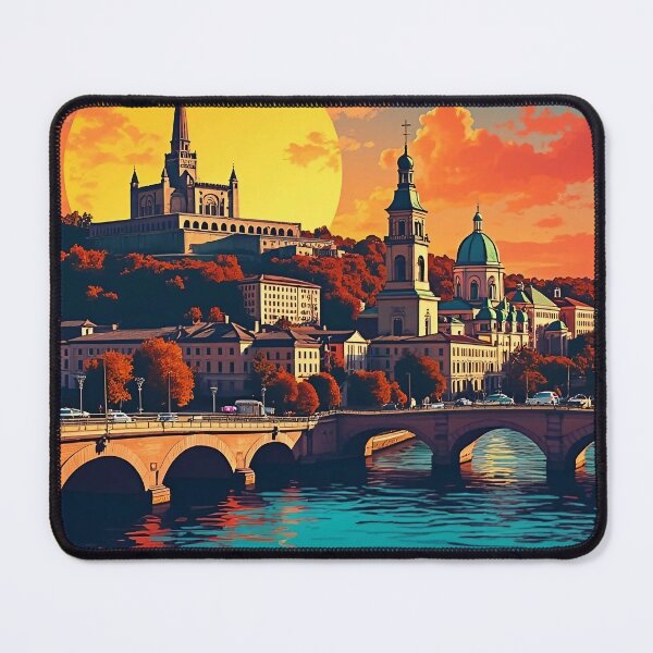 Item preview, Digital Retro Pop Art Poster of Belgrade, Serbia | Vibrant Cityscape Artwork | Urban Serbia Art designed and sold by PaintedPixels01.
