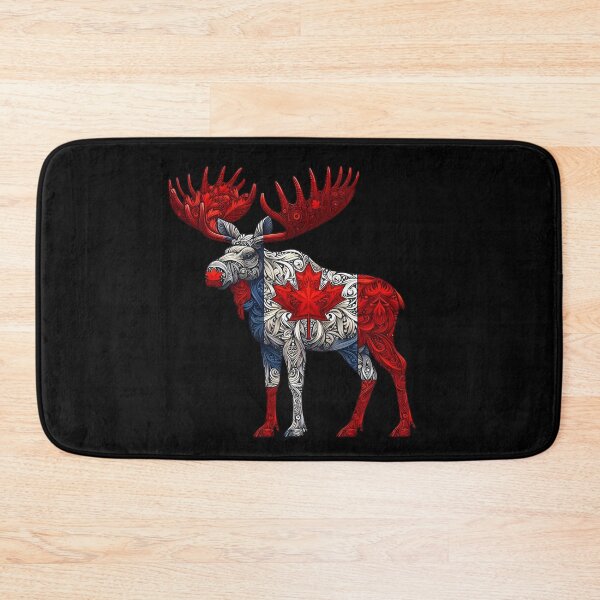 Item preview, Maple Leaf Patriotic Moose  Canada Flag - Elbows up  designed and sold by Smix Pixels.