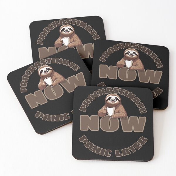 Item preview, Procrastinate Now, Panic Later – Funny Sloth Coffee Lover designed and sold by MixedVibes Co..