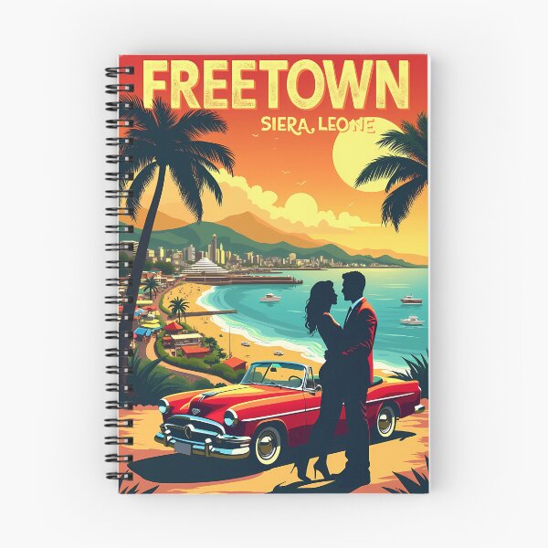 Item preview, Digital Retro Pop Art Poster of Freetown, Sierra Leone | Vibrant Cityscape Artwork designed and sold by PaintedPixels01.