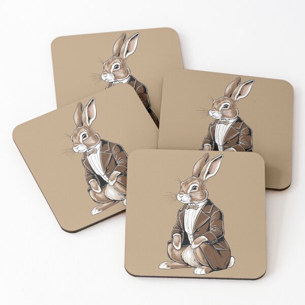 Item preview, Brown bunny wearing brown coat designed and sold by Nature's Palette.
