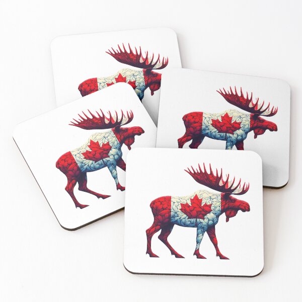 Item preview,  Maple Leaf Patriotic Moose Canadian Flag -  Canada Proud  designed and sold by Smix Pixels.