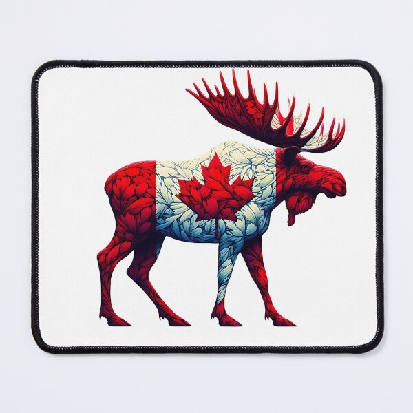 Item preview, Maple Leaf Patriotic Moose Canadian Flag - Canada Proud designed and sold by Smix Pixels.