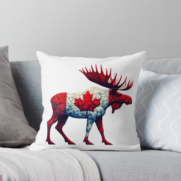 Item preview,  Maple Leaf Patriotic Moose Canadian Flag -  Canada Proud  designed and sold by Smix Pixels.