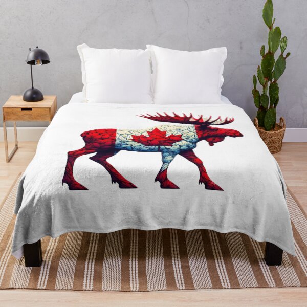 Item preview, Maple Leaf Patriotic Moose Canadian Flag - Canada Proud designed and sold by Smix Pixels.