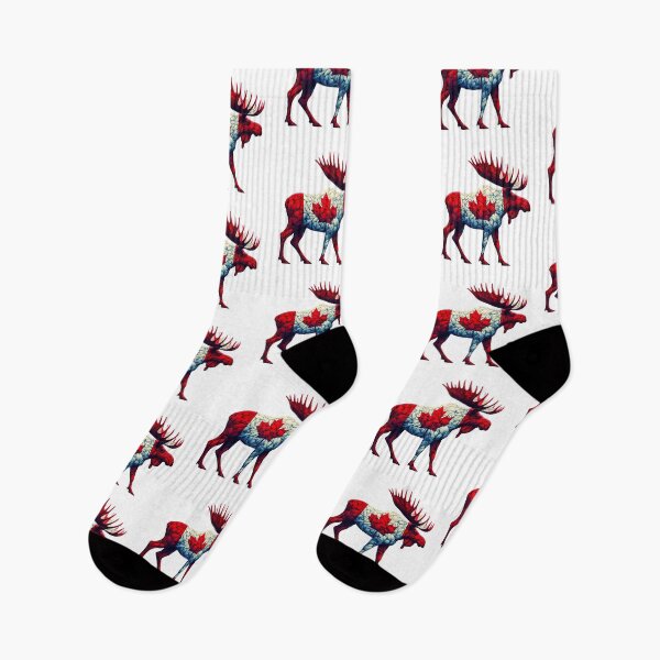 Item preview,  Maple Leaf Patriotic Moose Canadian Flag -  Canada Proud  designed and sold by Smix Pixels.