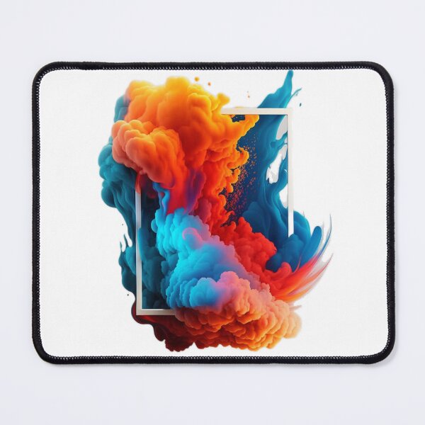 Item preview, Nube abstracta en colores rojo, azul y naranja designed and sold by Supreme Digital Art.