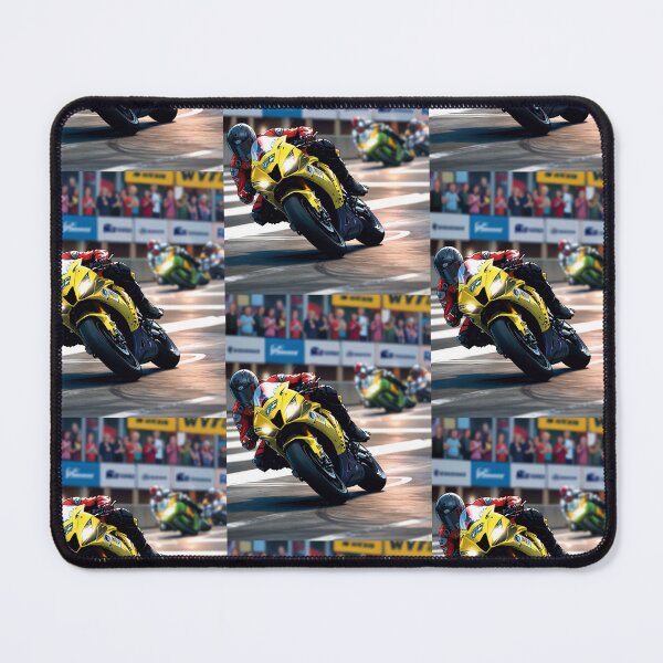 Item preview, Yellow Superbike Racetrack Grid Racing Graphic Rider Raceflag designed and sold by Moto Graphix.