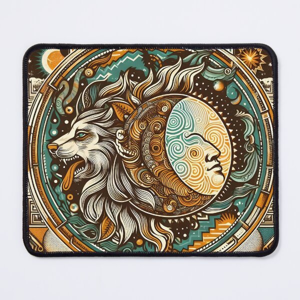 Item preview, Vintage Circular Design with Mythical Symbols and Psychedelic Patterns | Retro and Artistic Style designed and sold by ArteAnimal2020.