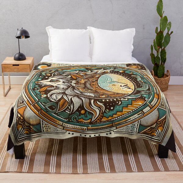 Item preview, Vintage Circular Design with Mythical Symbols and Psychedelic Patterns | Retro and Artistic Style designed and sold by ArteAnimal2020.