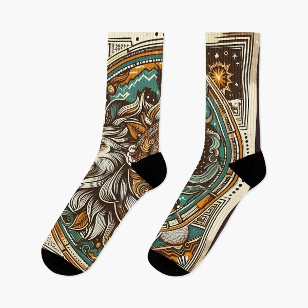 Item preview, Vintage Circular Design with Mythical Symbols and Psychedelic Patterns | Retro and Artistic Style designed and sold by ArteAnimal2020.