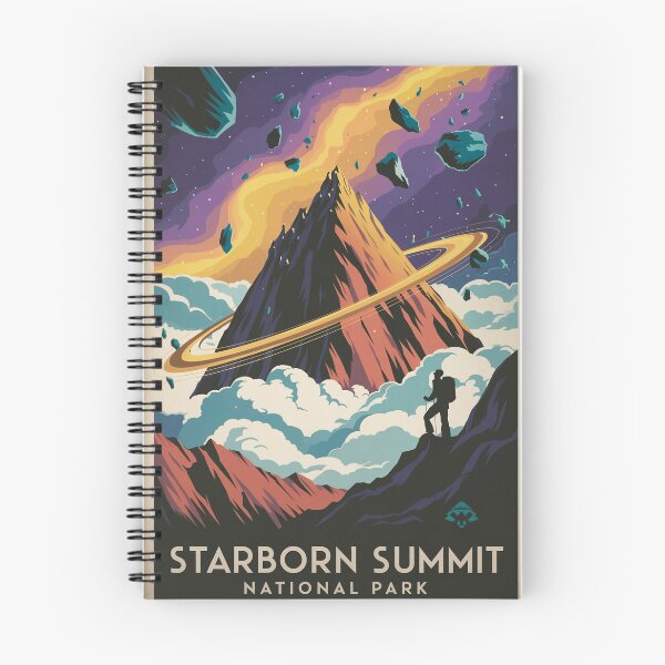 Item preview, Starborn Summit – Cosmic Mountain Expedition Poster designed and sold by ChaoticInkwell.