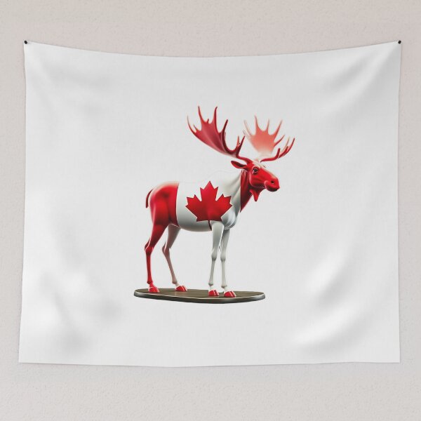 Item preview, Maple Leaf Patriotic Moose Canadian Flag -  Canada Proud  designed and sold by Smix Pixels.