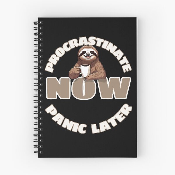 Item preview, Procrastinate Now, Panic Later – Funny Sloth Coffee Lover designed and sold by MixedVibes Co..