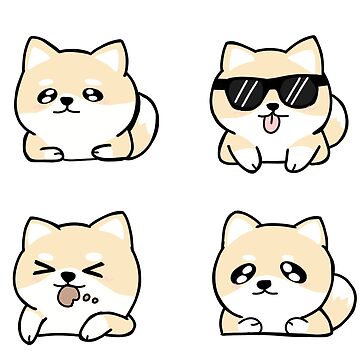 Imagen de la obra Paquete de pegatinas de perro Shiba Inu de stickersbyalyx