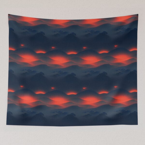 Item preview, Soft Dreamy Glow Over Mountains Mist designed and sold by patternicco.