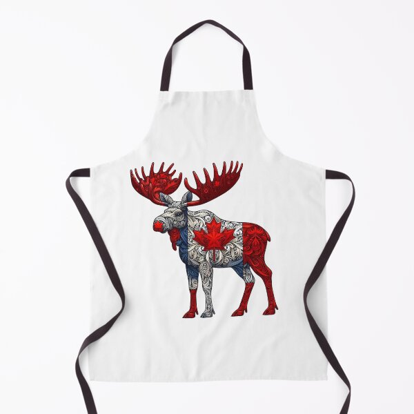 Item preview, Maple Leaf Patriotic Moose  Canada Flag - Elbows up  designed and sold by Smix Pixels.