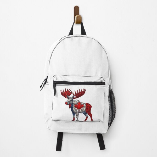 Item preview, Maple Leaf Patriotic Moose Canada Flag - Elbows up designed and sold by Smix Pixels.