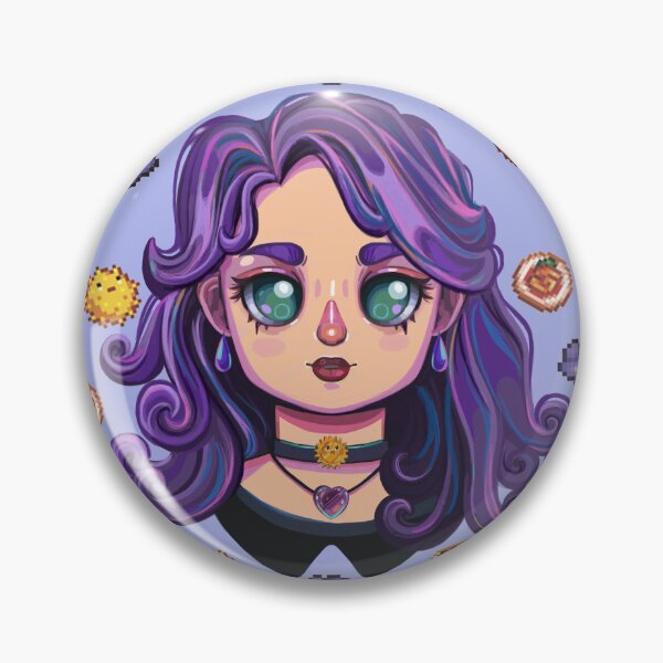 Item preview, Abigail Chibi Stardew Valley Fanart with her Favorite GIfts designed and sold by Savi Singh.