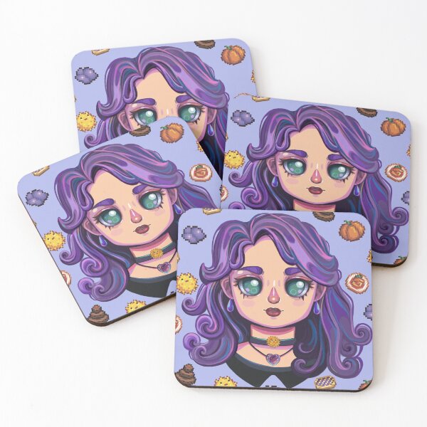 Item preview, Abigail Chibi Stardew Valley Fanart with her Favorite GIfts designed and sold by Savi Singh.