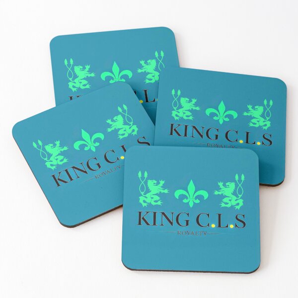 Item preview, King C.L.S Royalty Double Lion Fleur De Lis | Light Pacific Blue | Capri Green | Black| Yellow  designed and sold by Kingcls.