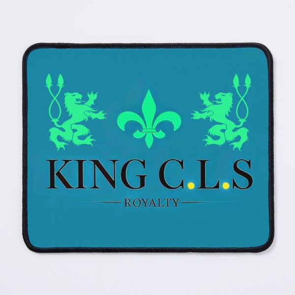 Item preview, King C.L.S Royalty Double Lion Fleur De Lis | Light Pacific Blue | Capri Green | Black| Yellow  designed and sold by Kingcls.