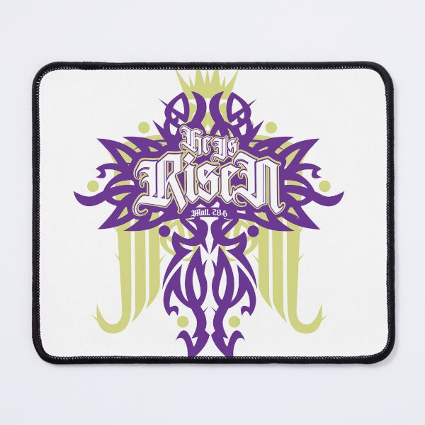 Item preview, He Is Risen! Tribal Cross Royal designed and sold by ArtWithImpact.