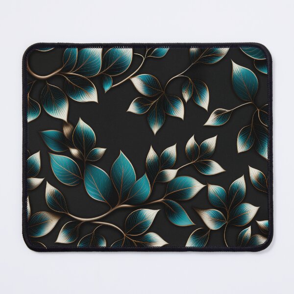 Item preview, Abiding in the Vine – Teal & Gold Foliage Design designed and sold by Juliette Ozkalfayan.