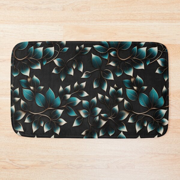 Item preview, Abiding in the Vine – Teal & Gold Foliage Design designed and sold by Juliette Ozkalfayan.
