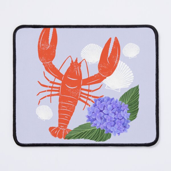 Item preview, Coastal New England Aesthetic | Lobster & Hydrangea Nautical Design designed and sold by Stickers by @molllyclare.